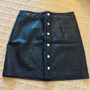 Faux leather black skirt
